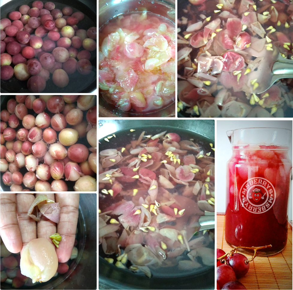 pulpy grapes juice making
